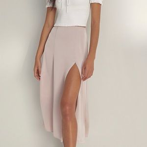 Wilfred silk slit skirt